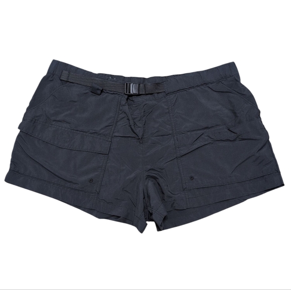Columbia Black Hiking Nylon Shorts With Waist Clip Women's Size XXL - Picture 1 of 11